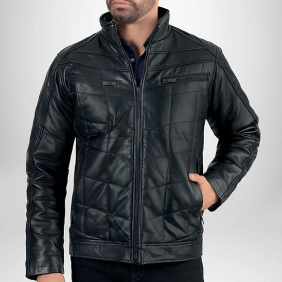 Leather Modern Zip Classic Men Jacket